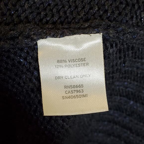 Something Navy Blue open knit slouchy oversized sweater Size Small - Picture 4 of 8